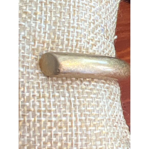 Madewell Matte Gold Tone Hinged Cuff Bracelet Sitting at 6" Sleek Signed - Picture 2 of 5